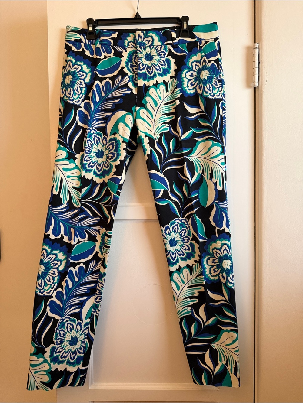 Men's Dress Pants - Blue & Teal Floral Print